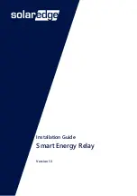 SolarEdge Smart Energy Relay Installation Manual preview