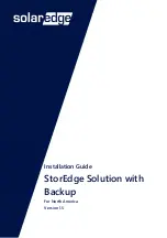 SolarEdge StorEdge Solution with Backup Installation Manual preview