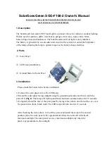 SolarGoesGreen SGG-F108-2 Owner'S Manual preview