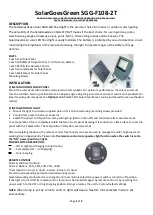 Preview for 1 page of SolarGoesGreen SGG-F108-2T Quick Start Manual