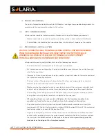 Preview for 6 page of Solaria 210W Safety, Installation, And Operation Manual