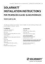 solarwatt VISION 36M GLASS Installation Instructions Manual preview