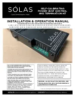 Preview for 1 page of Solas SCPV-12218-100 Installation & Operation Manual