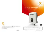 Preview for 1 page of SolaX Power X1 Series User Manual