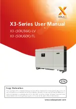 SolaX Power X3-Hybrid Series User Manual preview