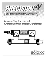 Предварительный просмотр 1 страницы Solaxx Precision UV Installation And Operating Instructions Manual