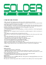 Preview for 2 page of SOLDER PEAK ZD-8936 Manual