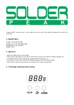 Preview for 3 page of SOLDER PEAK ZD-8936 Manual