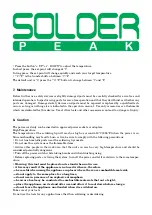 Preview for 4 page of SOLDER PEAK ZD-8936 Manual