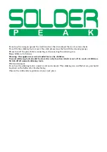 Preview for 5 page of SOLDER PEAK ZD-8936 Manual