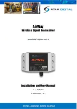 Preview for 1 page of Sole Digital AirWay AWT100 Installation And User Manual