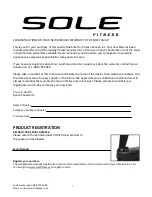 Preview for 3 page of Sole Fitness 16208960790 Owner'S Manual