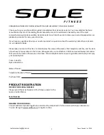 Предварительный просмотр 3 страницы Sole Fitness 16608600350 Owner'S Manual