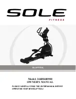 Preview for 1 page of Sole Fitness 16608600980 Owner'S Manual