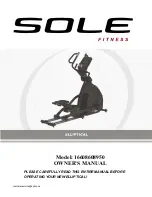 Preview for 1 page of Sole Fitness 16608608950 Owner'S Manual