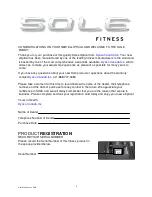 Preview for 3 page of Sole Fitness 168173020 Owner'S Manual