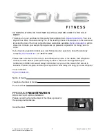 Предварительный просмотр 3 страницы Sole Fitness 168173098 Owner'S Manual