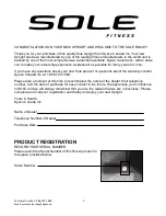 Preview for 3 page of Sole Fitness B54 Owner'S Manual