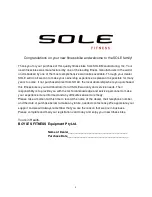 Preview for 3 page of Sole Fitness B94 Owner'S Manual