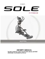 Sole Fitness E98 Owner'S Manual preview