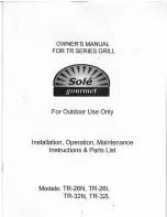 Sole Gourmet TR-26L Installation, Operation And Instruction Manual предпросмотр