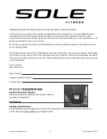 Preview for 3 page of SOLE 16608600950 Owner'S Manual