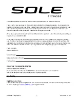 Preview for 3 page of SOLE 16608700200 Owner'S Manual