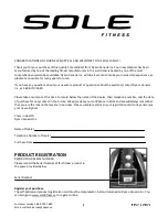 Preview for 3 page of SOLE E25 Owner'S Manual