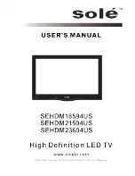 Предварительный просмотр 1 страницы SOLE SEHDM18594US User Manual