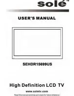 Preview for 1 page of SOLE SEHDR15699US User Manual