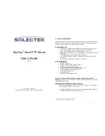 Preview for 1 page of Solectek SkyWay Excel PTP Series User Manual