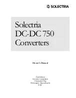 Solectria Renewables DC-DC 750 Owner'S Manual preview