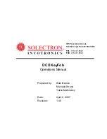 Solectron Invotronics DCX KeyFob Operation Manual preview