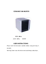 Предварительный просмотр 1 страницы Soleil Heaters PTC-150A User Instructions