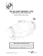 Предварительный просмотр 1 страницы Soler & Palau TD-SILENT SERIES Manual