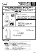 Предварительный просмотр 1 страницы Solera R168D Instructions For Use And Safety