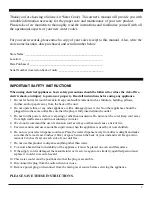 Preview for 2 page of Soleus Air Aqua Sub WA2-02-50 Instruction Manual