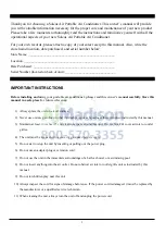 Preview for 2 page of Soleus Air BPB08 Operating Instructions Manual