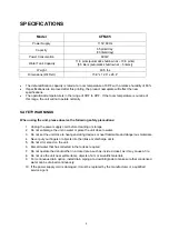 Preview for 4 page of Soleus Air CFM-65 Owner'S Manual