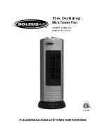 Soleus Air FC1-15-30 Owner'S Manual предпросмотр