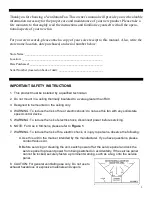 Предварительный просмотр 2 страницы Soleus Air FE1-05 Operating Instructions Manual