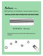 Предварительный просмотр 1 страницы Soleus Air KFR-12G Installation And Operation Instructions Manual