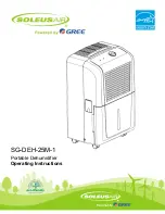 Soleus Air SG-DEH-25M-1 Operating Instructions Manual preview