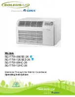 Soleus Air SG-TTW-09ESE-26 Operating Instructions Manual предпросмотр