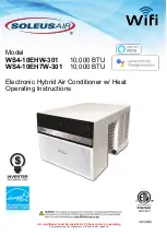 Soleus Air WS4-10EH7W-301 Operating Instructions Manual предпросмотр