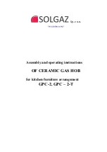 Preview for 1 page of Solgaz GPC-2 Assembly And Operating Instructions Manual