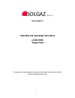 Solgaz OW-INOX Assembly And Operating Instructions Manual preview