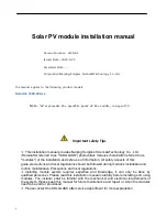 Solglass Solartrix 1200-400 Series Installation Manual preview