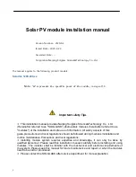 Preview for 1 page of Solglass Solartrix 1200-400 Series Installation Manual