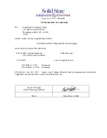 Preview for 2 page of Solid State Cooling Systems Switchback 6600 CE Product Manual